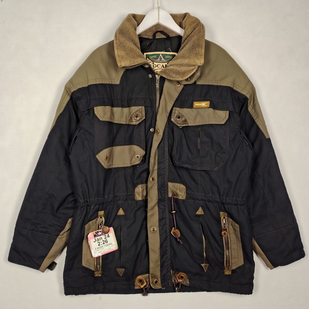 Spyder Locals Multi-Purpose Activewear Jacket Black Olive Green Mens Medium